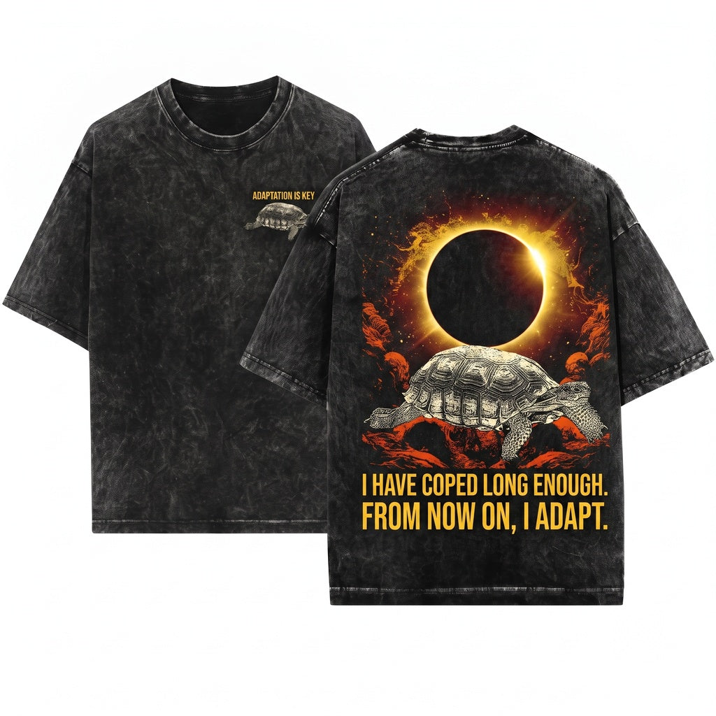 I Will Now Adapt Vintage Japanese Tortoise Unisex Wash T-Shirt