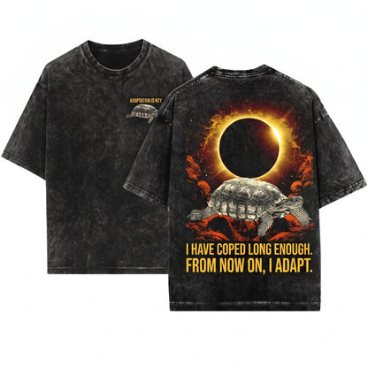 I Will Now Adapt Vintage Japanese Tortoise Unisex Wash T-Shirt