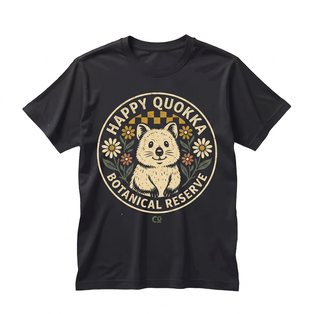 Smiling Floral Quokka Graphic Retro Vintage Wildlife Nature Lover Gift Festival Outfit Unisex TShirt