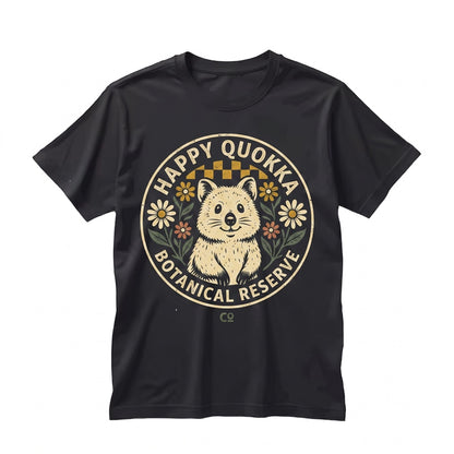 Smiling Floral Quokka Graphic Retro Vintage Wildlife Nature Lover Gift Festival Outfit Unisex TShirt