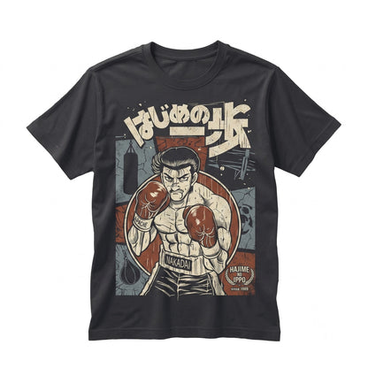 Vintage 90s Manga Graphic Japanese Boxing GYM Otaku Sport Lovers Clothes Unisex TShirt