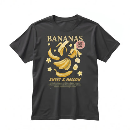 Retro Vintage Banana Graphic Fruit Aesthetic Yellow Print Top Unisex TShirt