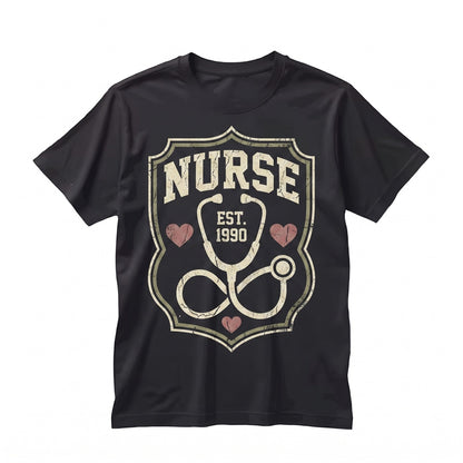 Nurse Life Valentines Day Cute Heart Gift February Present Love Mom Clinical RN LPN Medical Unisex TShirt