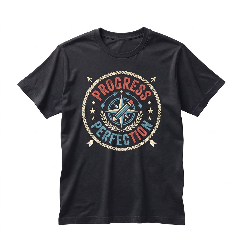 Progress Over Perfection Teacher Appreciation Back to School Inspirational Unisex TShirt