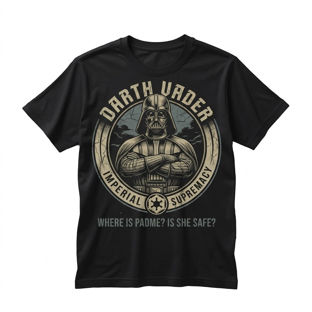 Vintage Darth Vader Anakin Skywalker Sith Lord Dark Side Graphic Cotton Unisex TShirt