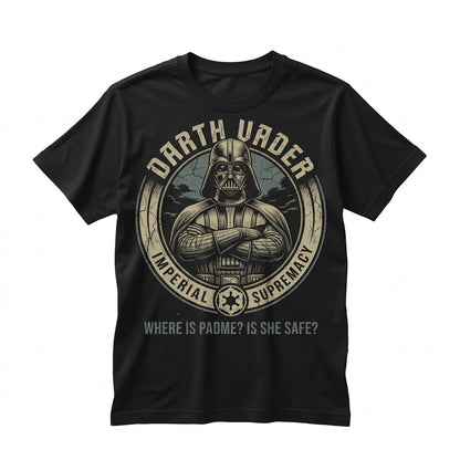 Vintage Darth Vader Anakin Skywalker Sith Lord Dark Side Graphic Cotton Unisex TShirt