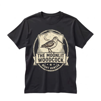 American Woodcock Timberdoodle Vintage Cosmic Moon Galaxy Birder Gift Graphic Unisex TShirt