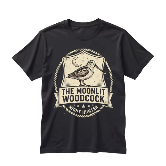 American Woodcock Timberdoodle Vintage Cosmic Moon Galaxy Birder Gift Graphic Unisex TShirt