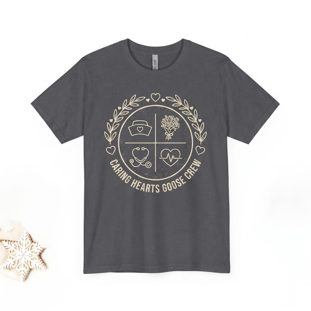 Funny Nurse Valentine Silly Goose Caring Hearts ER RN Appreciation Unisex TShirt