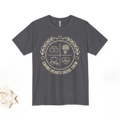 Funny Nurse Valentine Silly Goose Caring Hearts ER RN Appreciation Unisex TShirt