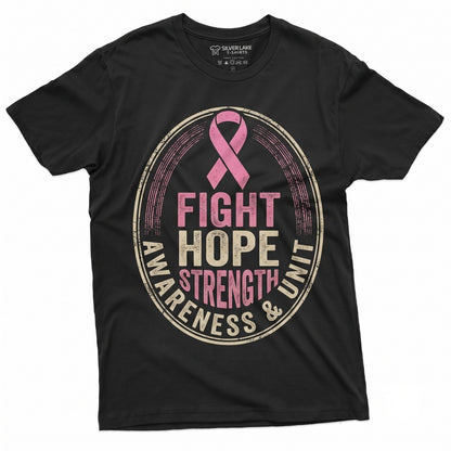 Breast Cancer Awareness Ribbon American Flag Graphic Apparel Tops Unisex TShirt