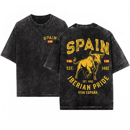 Spain Patriotic Spanish National Birthday Gift Ideas Unisex Wash T-Shirt