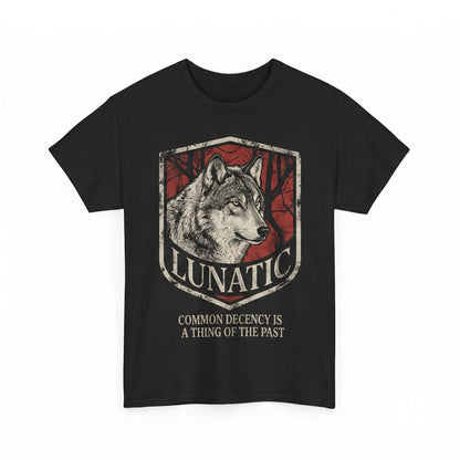 Vintage Japanese Lunatic Wolf Graphic Retro Aesthetic Unisex TShirt