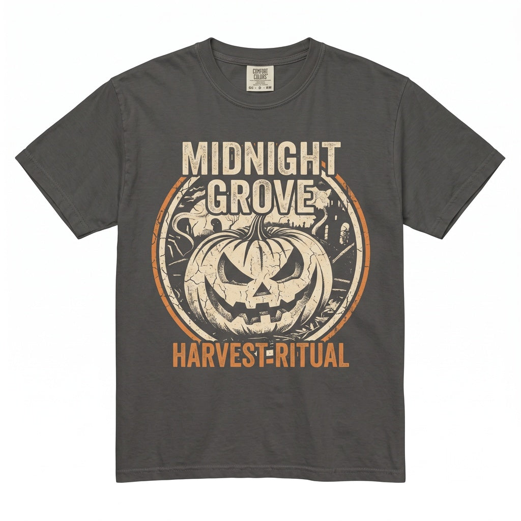 Jack-O-Lantern Halloween Spooky Graveyard Haunted House Pumpkin Fall Graphic Unisex TShirt