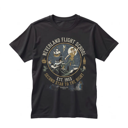 Vintage 1953 Peter Pan Movie Captain Hook Neverland World Trip Graphic Unisex TShirt