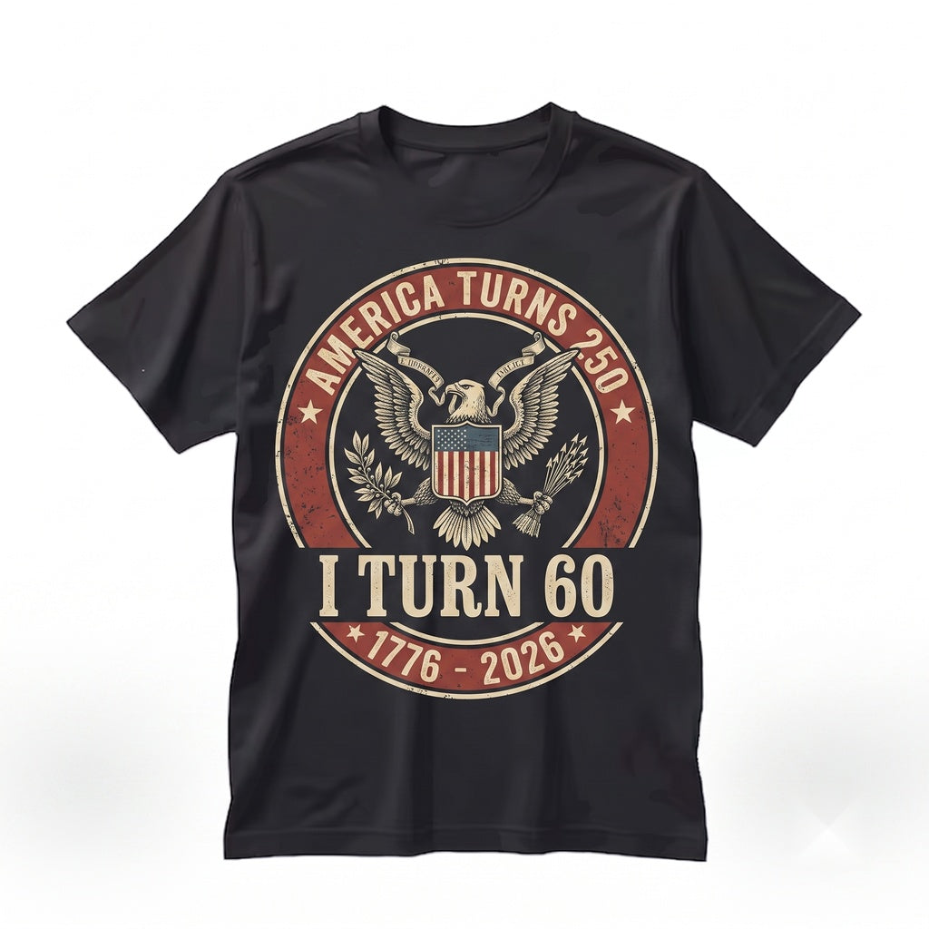 America Turns 250 1966 60th Birthday Funny Patriotic Graphic Unisex TShirt