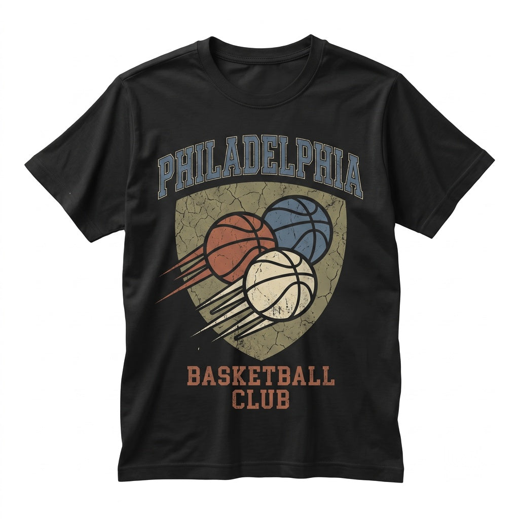 Vintage 1990s Philadelphia Bball Graphic Retro Philly Sports Apparel Unisex TShirt