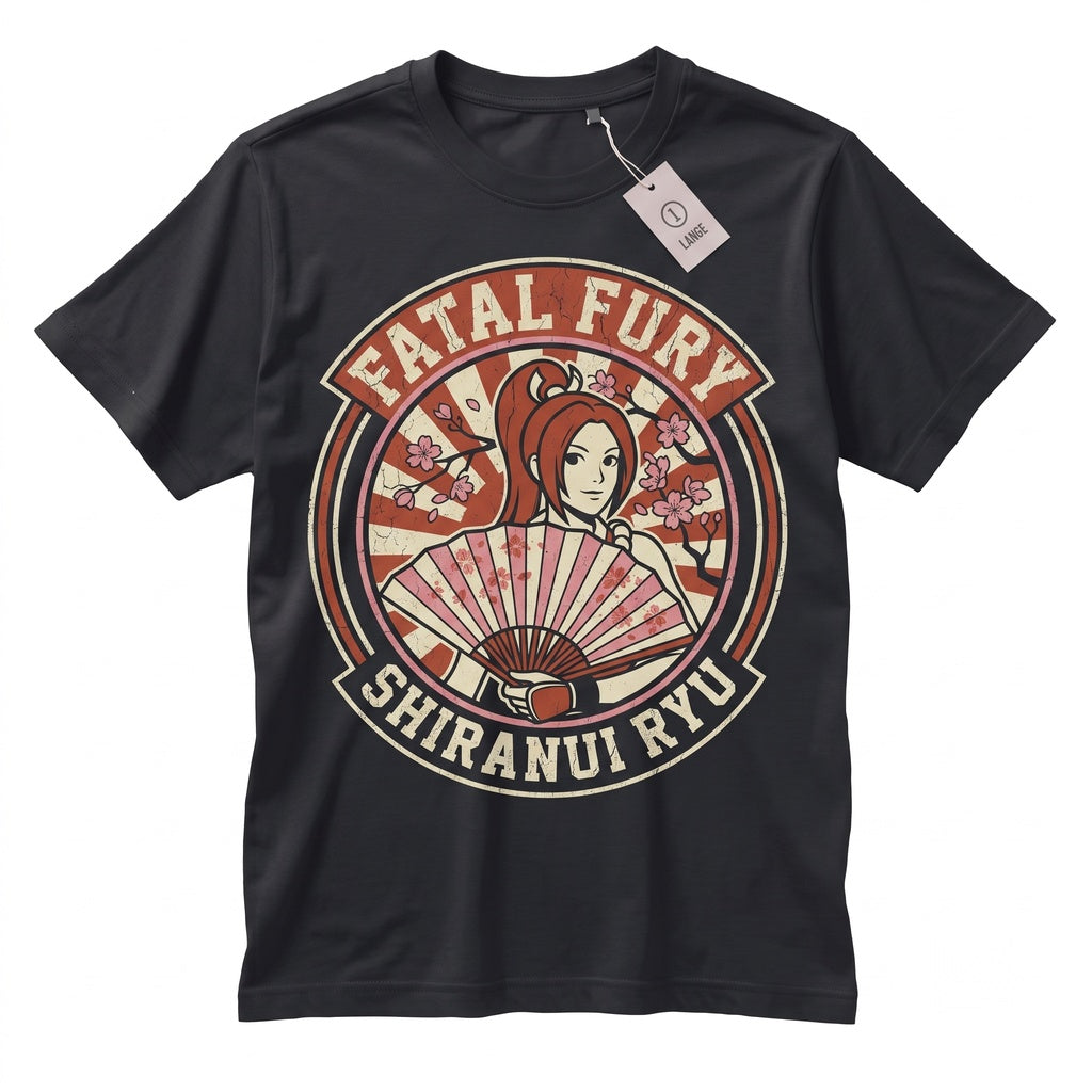 Retro Mai Ninja Flame Fighting Game Anime Waifu Graphic Cotton Unisex TShirt