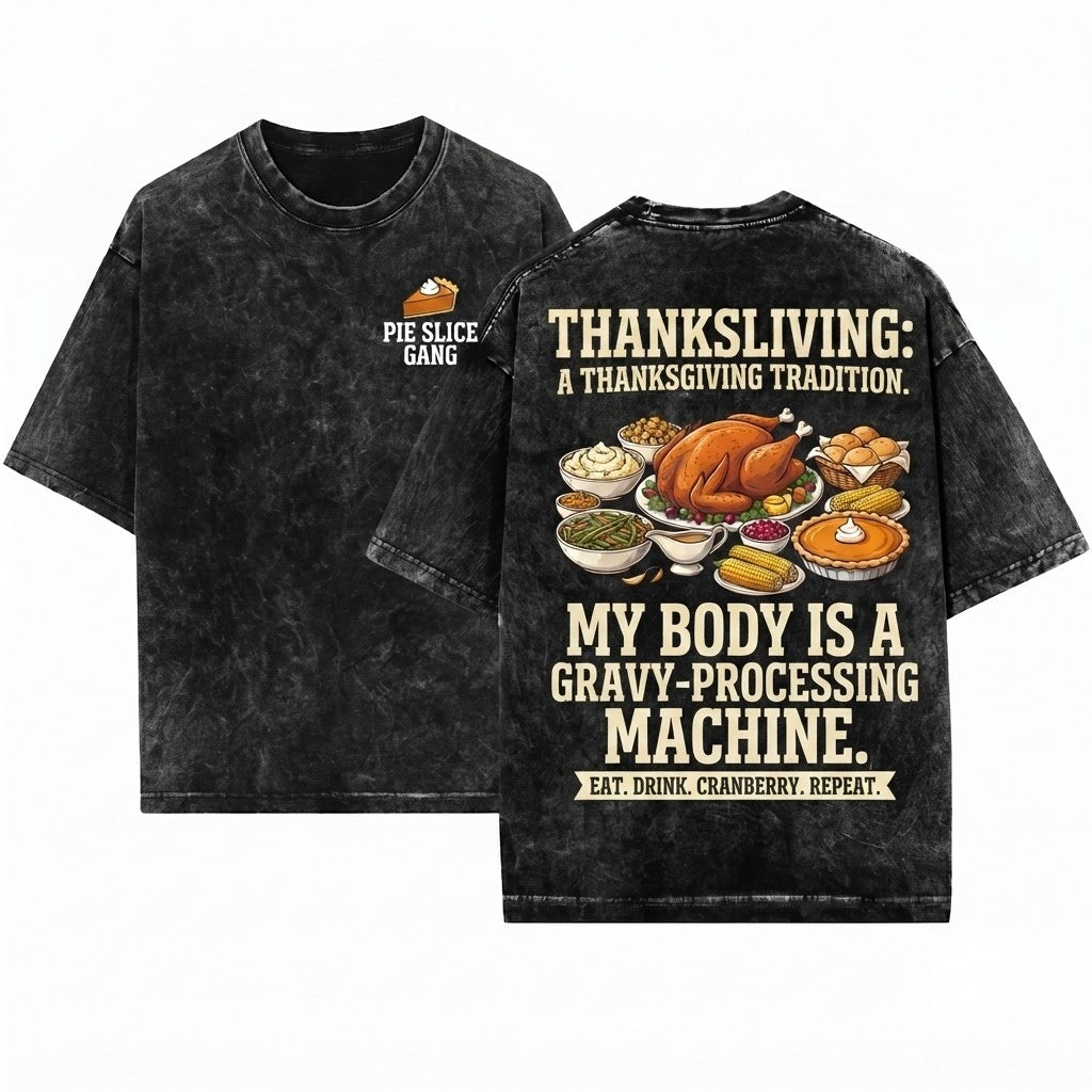 Thanksgiving Family Dinner Puns Foods Group Matching Gift Unisex Wash T-Shirt