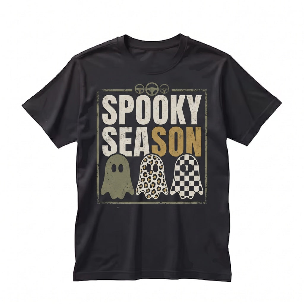 Spooky Season Vintage Halloween Creepy Ghost Crewneck Sweatshirt Unisex TShirt