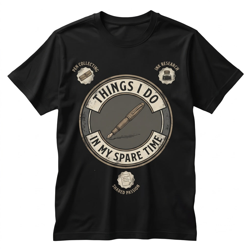 Fountain Pen Things I Do In My Spare Time Writer Stationery Gift Dark Academia Journaling Graphic Unisex TShirt