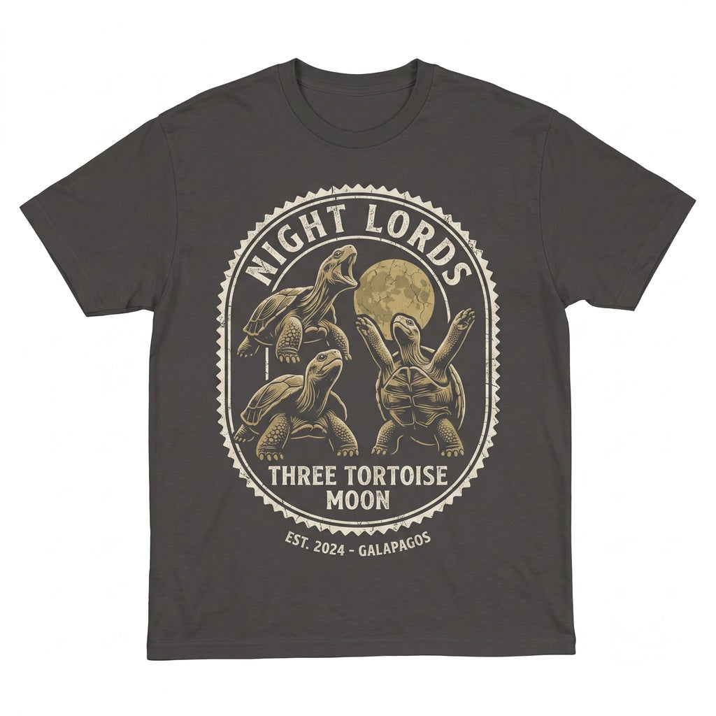 Vintage Three Giant Tortoise Moon Graphic Funny Turtle Animal Lover Gift Unisex TShirt