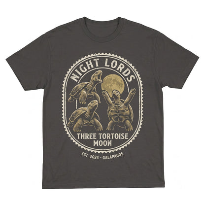 Vintage Three Giant Tortoise Moon Graphic Funny Turtle Animal Lover Gift Unisex TShirt