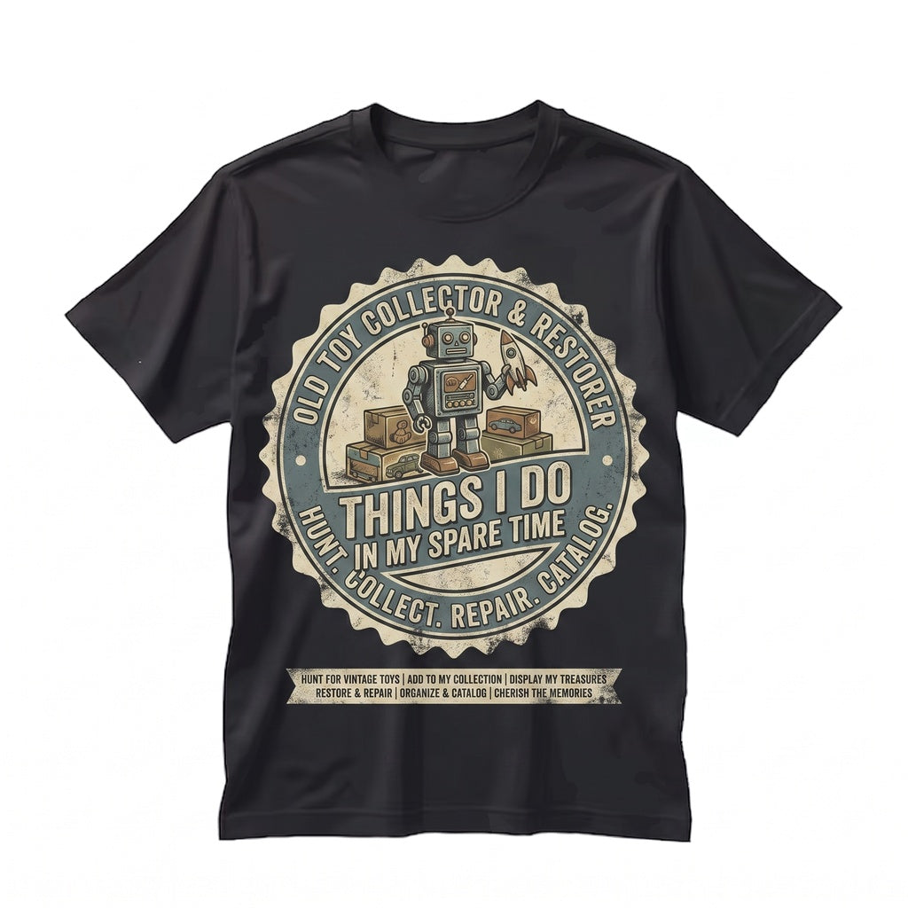 Vintage Retro Graphic Wind-Up Robot Design Classic Mechanical Toy Unisex TShirt