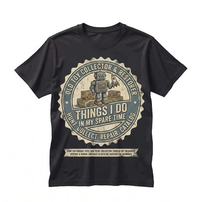 Vintage Retro Graphic Wind-Up Robot Design Classic Mechanical Toy Unisex TShirt