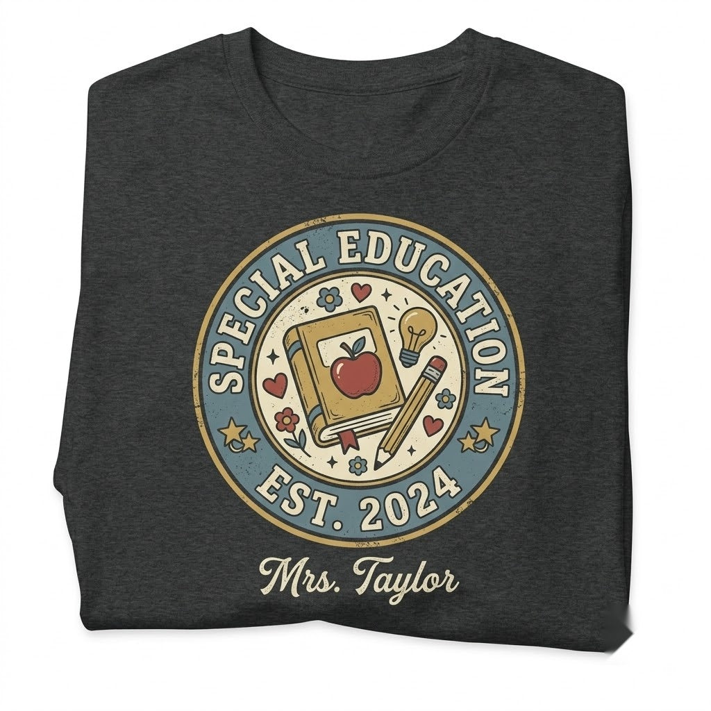 Custom Special Education Teacher First Day SPED Matching Group Colorful Cute Educator Back To School Outfit Unisex TShirt