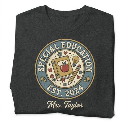 Custom Special Education Teacher First Day SPED Matching Group Colorful Cute Educator Back To School Outfit Unisex TShirt