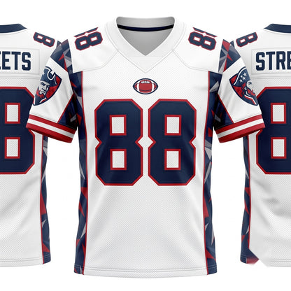 Unisex Breathable Mesh Football Fan Jersey - Lightweight Stitched Game Day Shirt