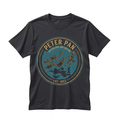 Oversized Peter Pan 1953 Vintage Animated Movie Captain Hook Retro Neverland Vacation Graphic Unisex TShirt