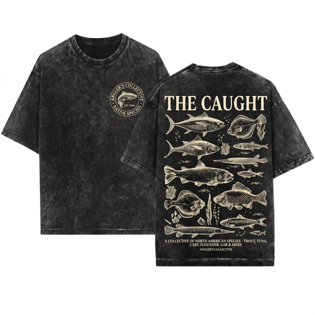 Vintage 90s Fish Tattoo Style Retro Bass Lover Ocean Apparel Unisex Wash T-Shirt
