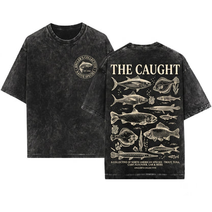 Vintage 90s Fish Tattoo Style Retro Bass Lover Ocean Apparel Unisex Wash T-Shirt
