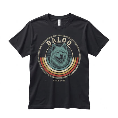 Custom Pet Photo Dog Cat Name Retro Vintage Graphic Apparel Gift Unisex TShirt