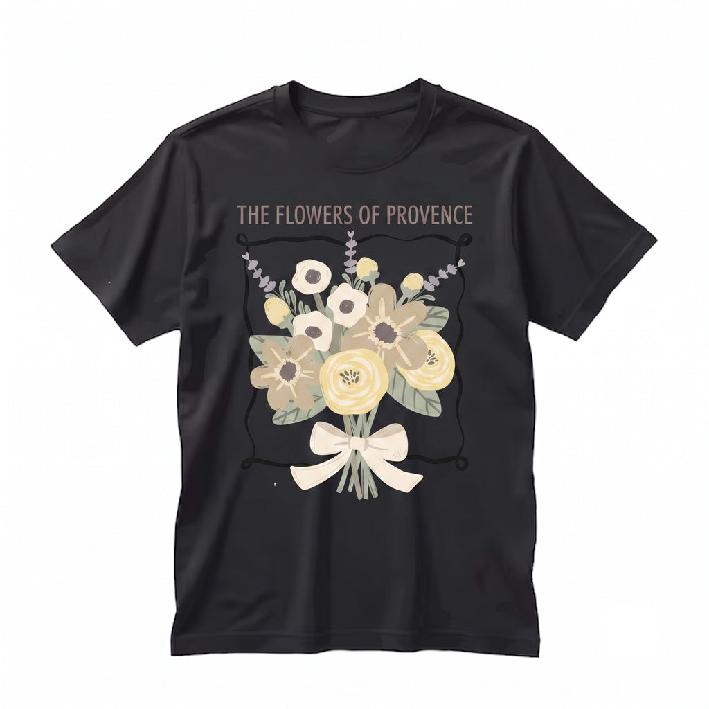 French Provence Garden Floral Graphic Print Unisex TShirt