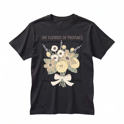 French Provence Garden Floral Graphic Print Unisex TShirt