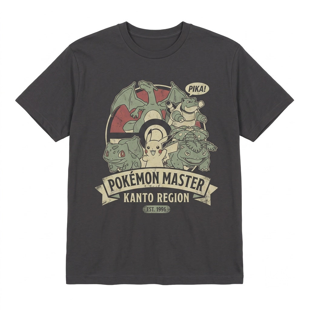 Vintage Anime Comic Panel Graphic Retro Washed Pocket Monster Oversized Gift Unisex TShirt