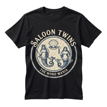 Twin Mermaids Ocean Fantasy Graphic Cotton Unisex TShirt