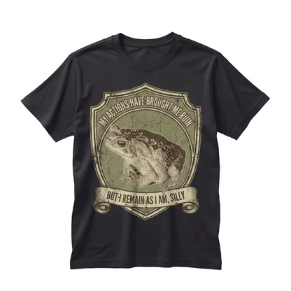 My Actions Brought Me Ruin Vintage Japanese Frog Graphic Cotton Apparel Unisex TShirt