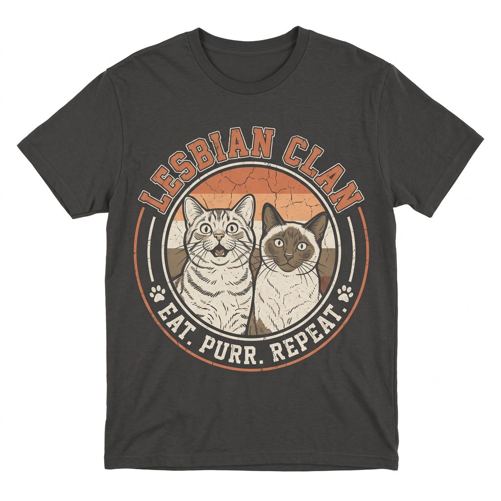 Vintage Lesbians Eat What Retro Graphic Gag Gift For Women Men Unisex TShirt