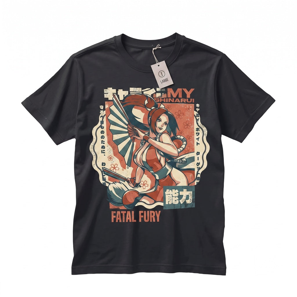 Mai Shiranui Japanese Fighting Video Game Fighter Graphic Retro Anime Waifu Unisex TShirt