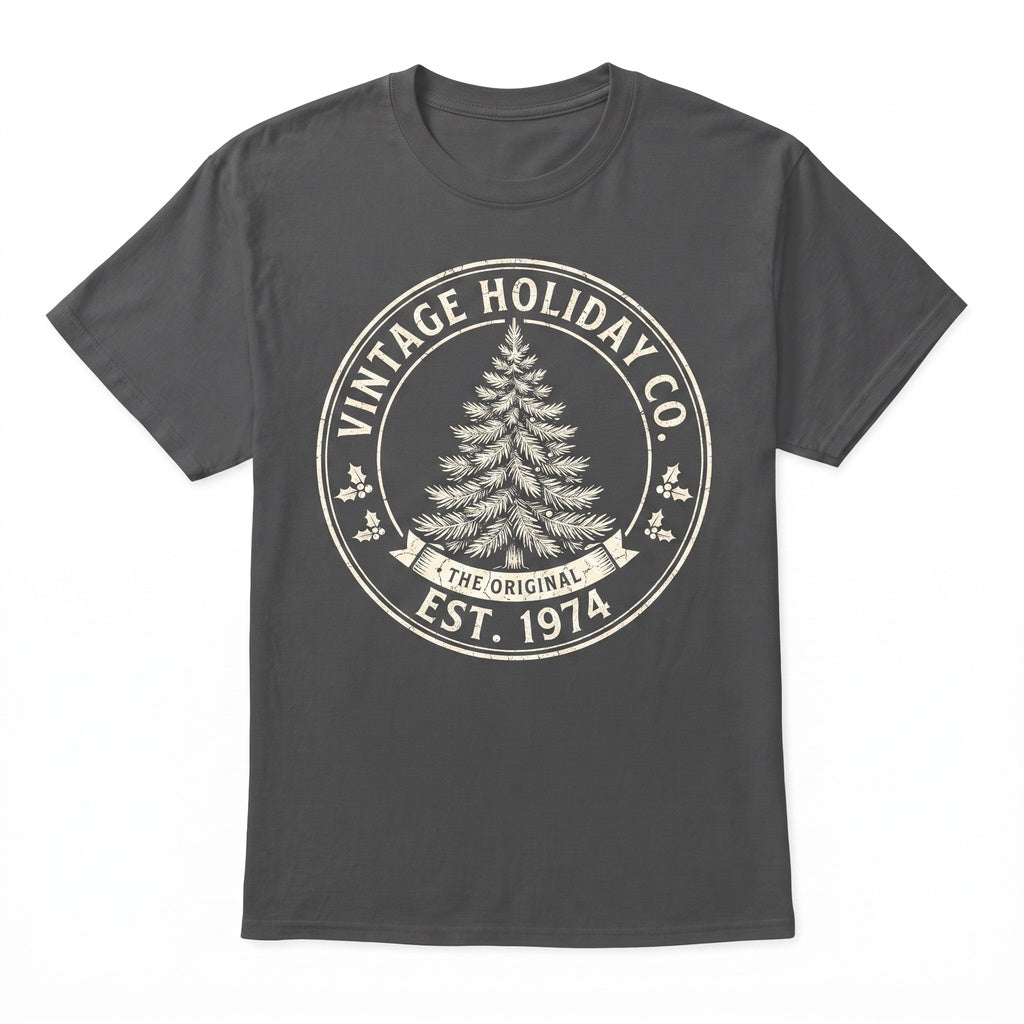 Christmas Stripe Vintage Tree Holiday Merry Bright Unisex TShirt