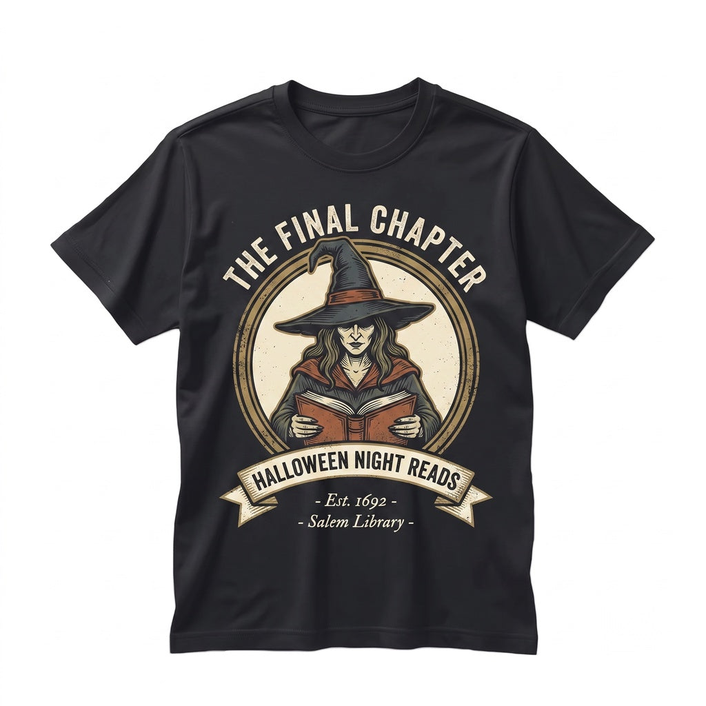 One More Chapter Witch Reading Halloween Spooky Reader Book Lover Gift Unisex TShirt