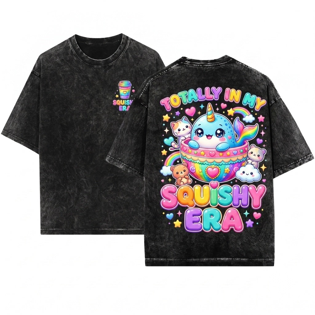 Kawaii Cute Dumpling Foodie Squishy Aesthetic Graphic Unisex Wash T-Shirt