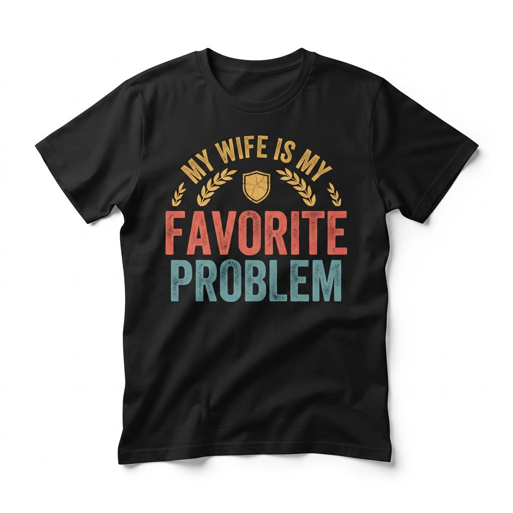Funny Sarcastic Husband Gift Wife Problem Retro Humor Graphic Apparel Unisex TShirt
