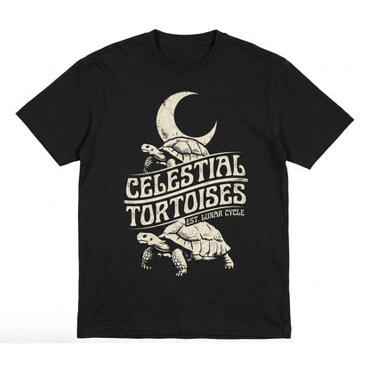 Vintage Three Giant Tortoise Moon Graphic Funny Turtle Animal Lover Gift Unisex TShirt