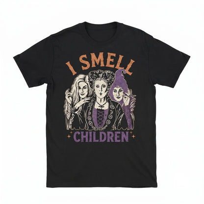 I Smell Children Funny Hocus Pocus Sanderson Sisters Halloween Apparel Unisex TShirt