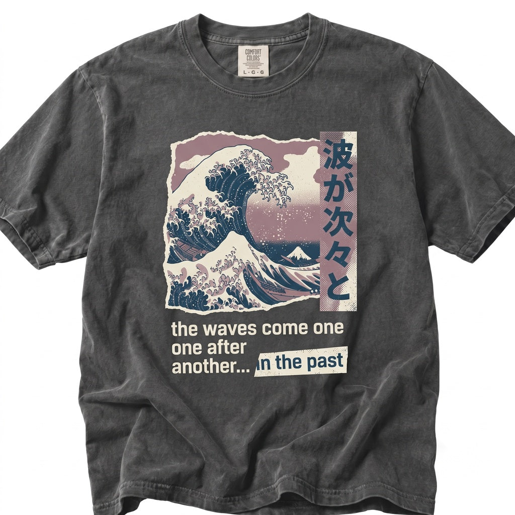 Great Wave off Kanagawa Hokusai Retro Japanese Art Vaporwave Aesthetic Streetwear Graphic Unisex TShirt